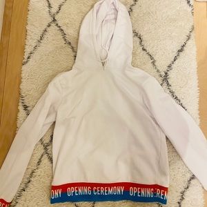 CLASSIC Open Ceremony White Hoodie -blue and red M
